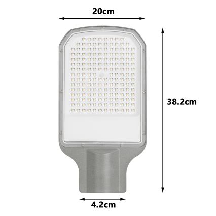 Brilagi - LED vonkajšia pouličná lampa URBANLIGHT LED/100W/230V sivá IP65