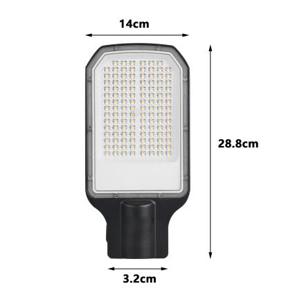 Brilagi - LED Vonkajšia pouličná lampa URBANLIGHT LED/50W/230V čierna IP65