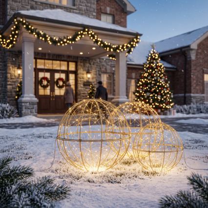 BRILAGI - LED Vonkajšia vianočná dekorácia LED/1,3W/230V IP44 pr. 30 cm guľa