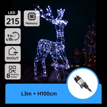 Brilagi - LED Vonkajšia vianočná dekorácia LED/3,6W/31/230V 6500K 105 cm IP44 sob