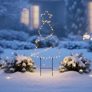 Brilagi - LED Vonkajšia vianočná dekorácia LED/3xAA IP44 68x29 cm stromček