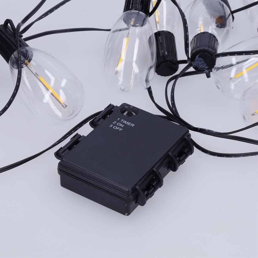 Brilagi - LED vonkajšia vianočná girlanda 10xLED/3xAA 3,2m IP44 teplá biela