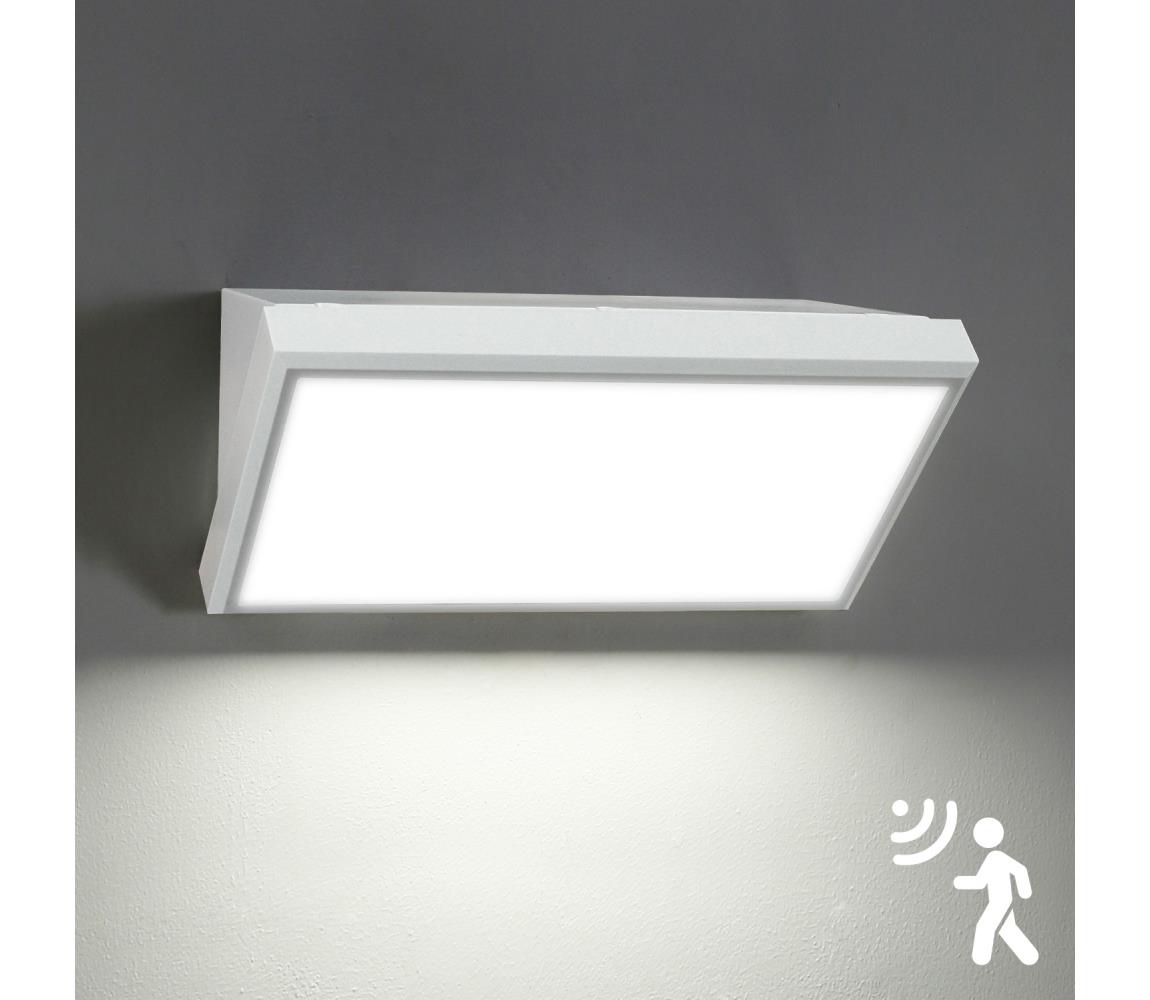 Brilagi Brilagi-LED Vonkajšie nástenné sviet. so senzorom TRIANGLE LED/20W/230V biela IP65