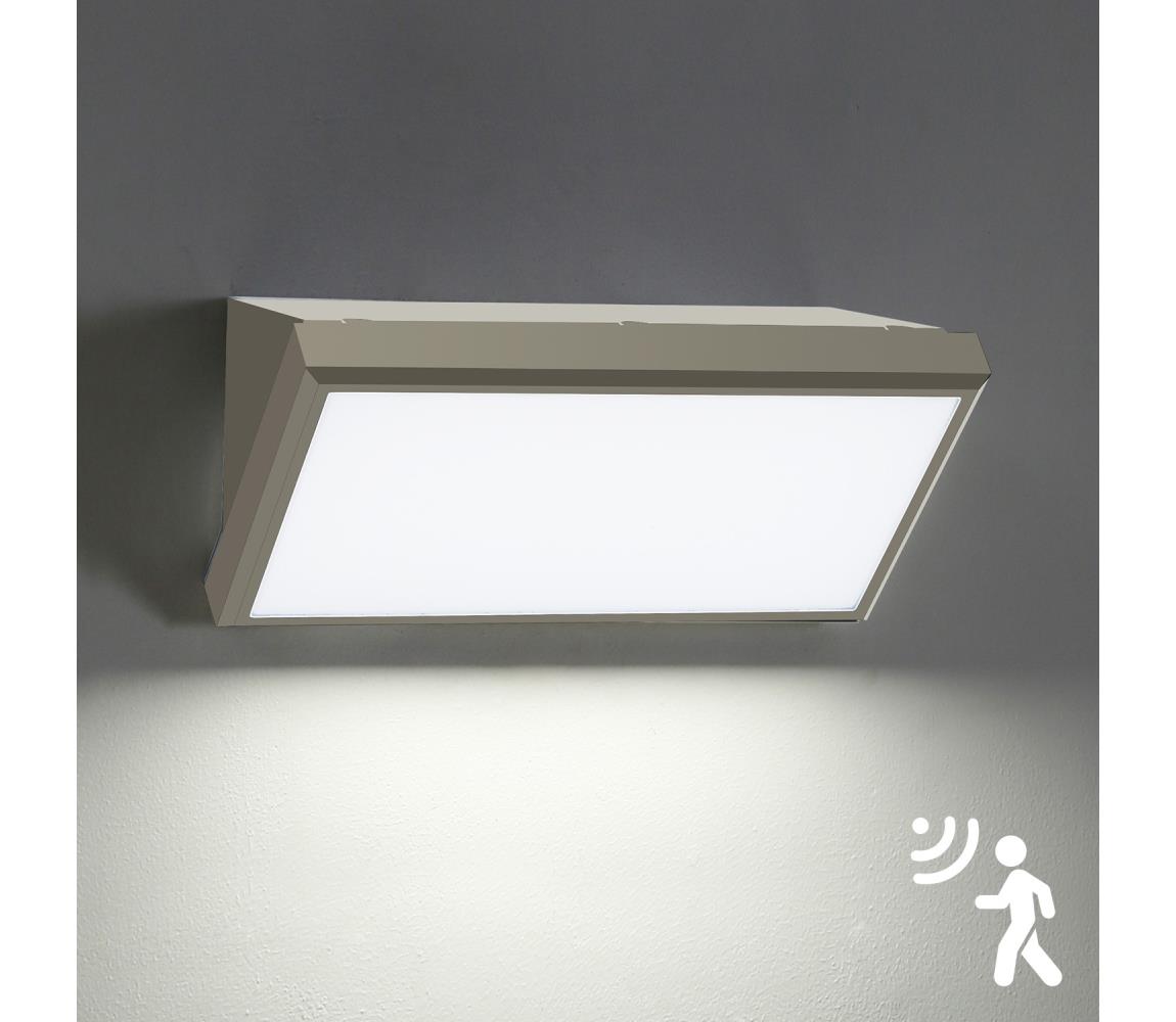 Brilagi Brilagi-LED Vonkajšie nástenné sviet. so senzorom TRIANGLE LED/20W/230V šedá IP65