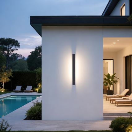Brilagi - vonkajšie nástenné LED svietidlo AQUA LINE LED/12W/230V 45 cm IP44 antracit CRI 90