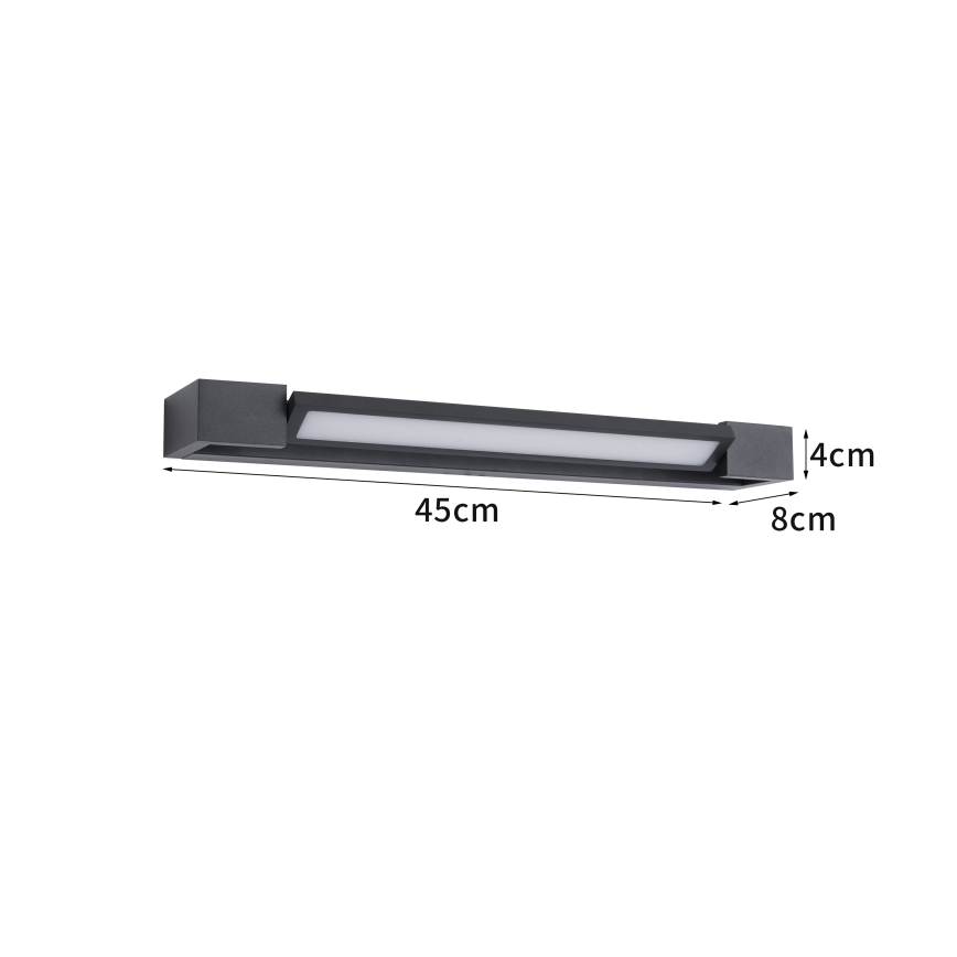 BRILAGI - LED Vonkajšie nástenné svietidlo AQUA LINE LED/12W/230V 45 cm IP44 čierna CRI 90