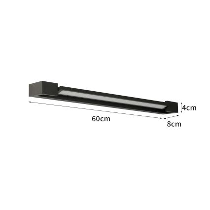 BRILAGI - LED Vonkajšie nástenné svietidlo AQUA LINE LED/18W/230V 60 cm IP44 čierna CRI 90