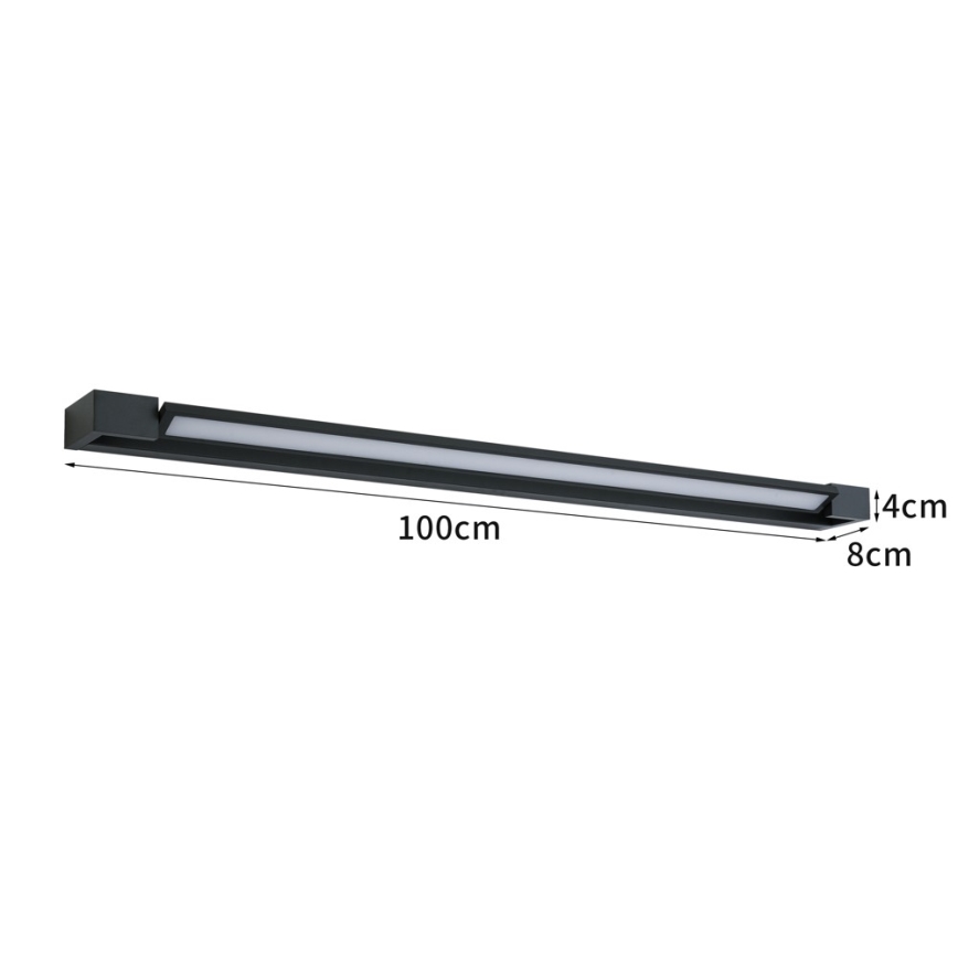 BRILAGI - LED vonkajšie nástenné svietidlo AQUA LINE LED/28W/230V 100 cm IP44 čierna CRI 90