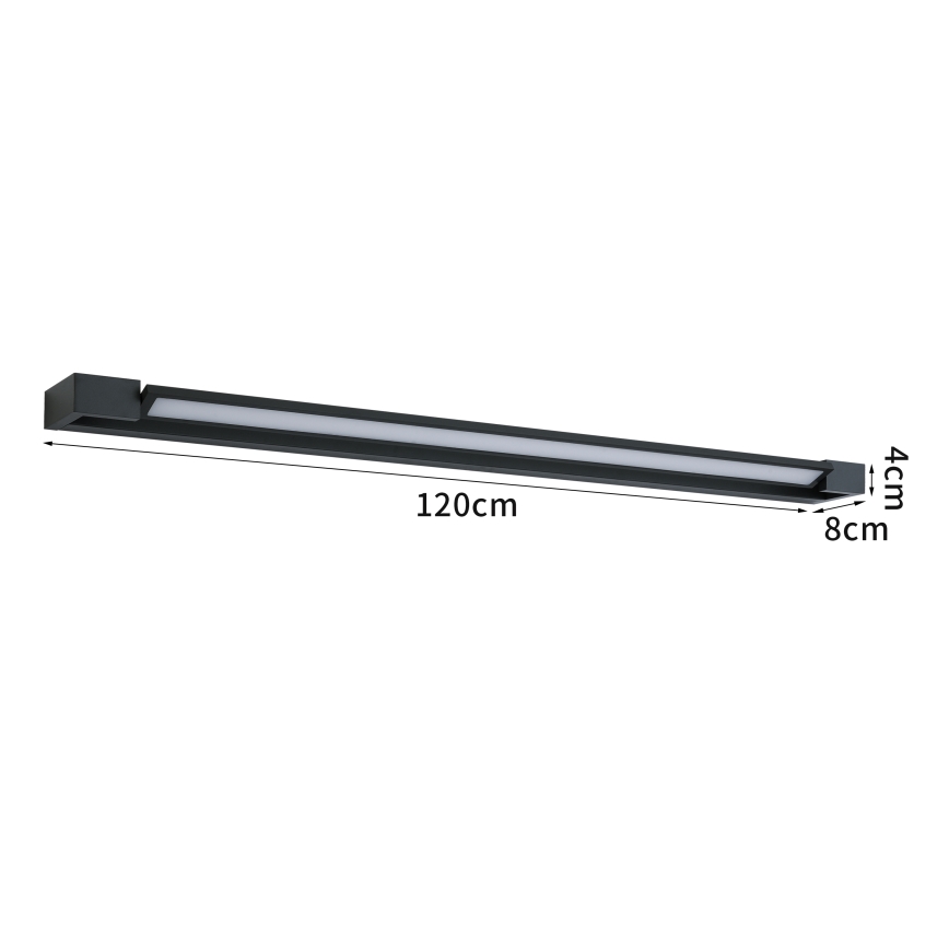 BRILAGI - LED Vonkajšie nástenné svietidlo AQUA LINE LED/36W/230V 120 cm IP44 čierna CRI 90