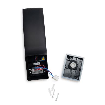 BRILAGI - LED Vonkajšie nástenné svietidlo so senzorom pohybu a súmraku ARCELO LED/12W/230V IP65 čierna
