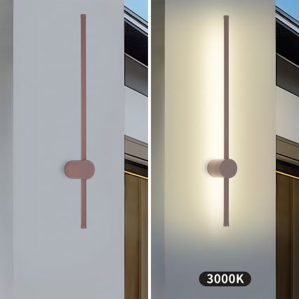 Brilagi - LED vonkajšie nástenné svietidlo AURA LED/12W/230V 3000K IP54 65 cm hnedé CRI 90
