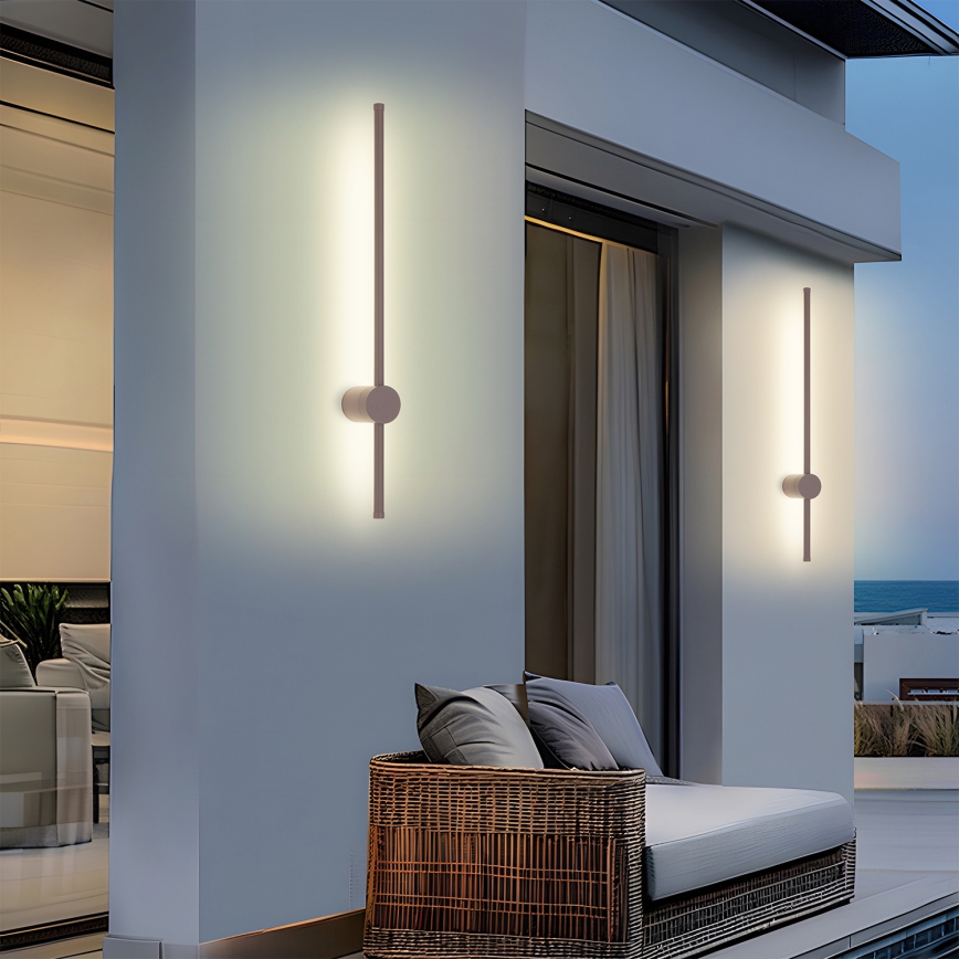 Brilagi - LED vonkajšie nástenné svietidlo AURA LED/12W/230V 3000K IP54 65 cm hnedé CRI 90