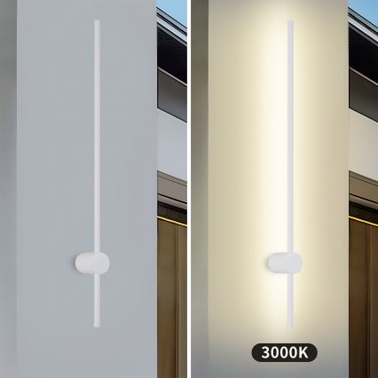 Brilagi - LED Vonkajšie nástenné svietidlo AURA LED/20W/230V 3000K IP54 97 cm biela CRI 90