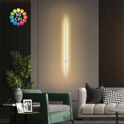 Brilagi - LED Vonkajšie nástenné svietidlo AURA LED/20W/230V 3000K IP54 97 cm biela CRI 90