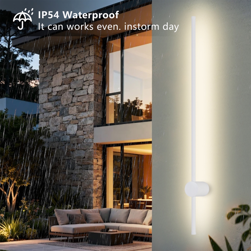 Brilagi - LED Vonkajšie nástenné svietidlo AURA LED/20W/230V 3000K IP54 97 cm biela CRI 90