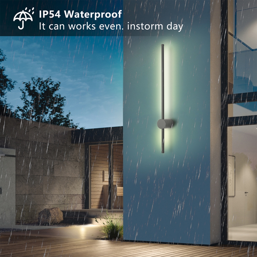 Brilagi - LED vonkajšie nástenné svietidlo AURA LED/12W/230V 3000K IP54 65 cm antracit CRI 90