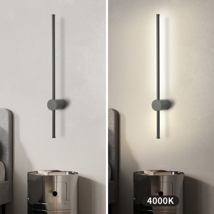 Brilagi - LED vonkajšie nástenné svietidlo AURA LED/12W/230V 4000K IP54 65 cm antracit CRI 90