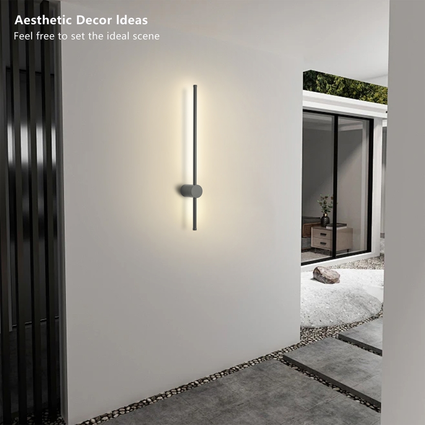 Brilagi - LED vonkajšie nástenné svietidlo AURA LED/12W/230V 4000K IP54 65 cm antracit CRI 90