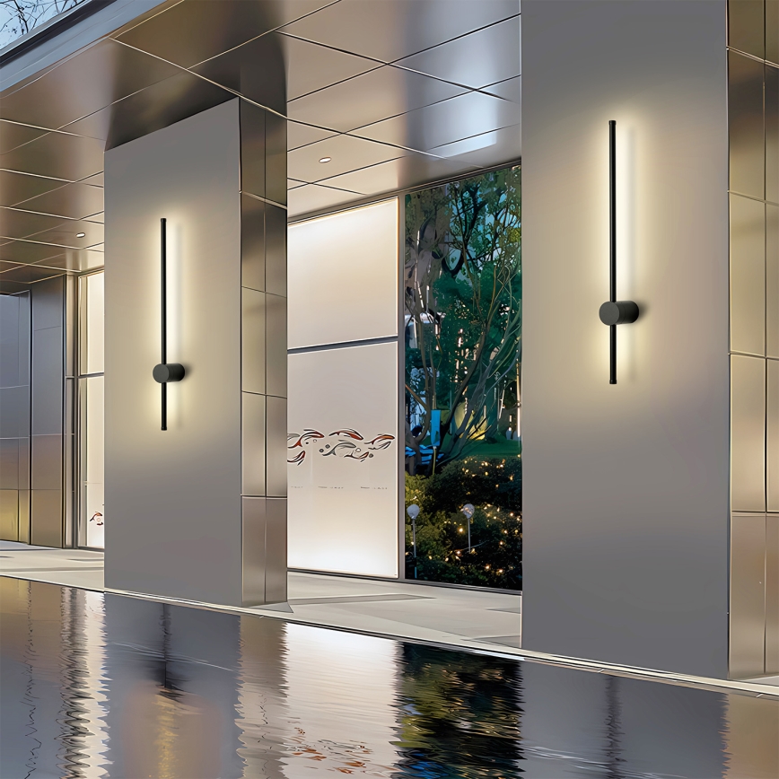 Brilagi - LED vonkajšie nástenné svietidlo AURA LED/12W/230V 4000K IP54 65 cm čierna CRI 90