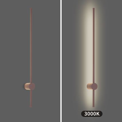 Brilagi - LED vonkajšie nástenné svietidlo AURA LED/20W/230V 3000K IP54 97 cm hnedé CRI 90
