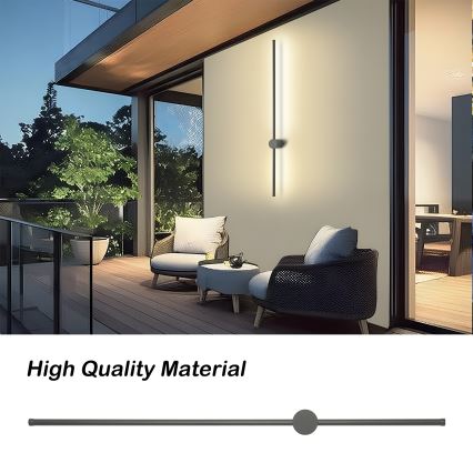 Brilagi - LED Vonkajšie nástenné svietidlo AURA LED/20W/230V 3000K IP54 97 cm antracit CRI 90