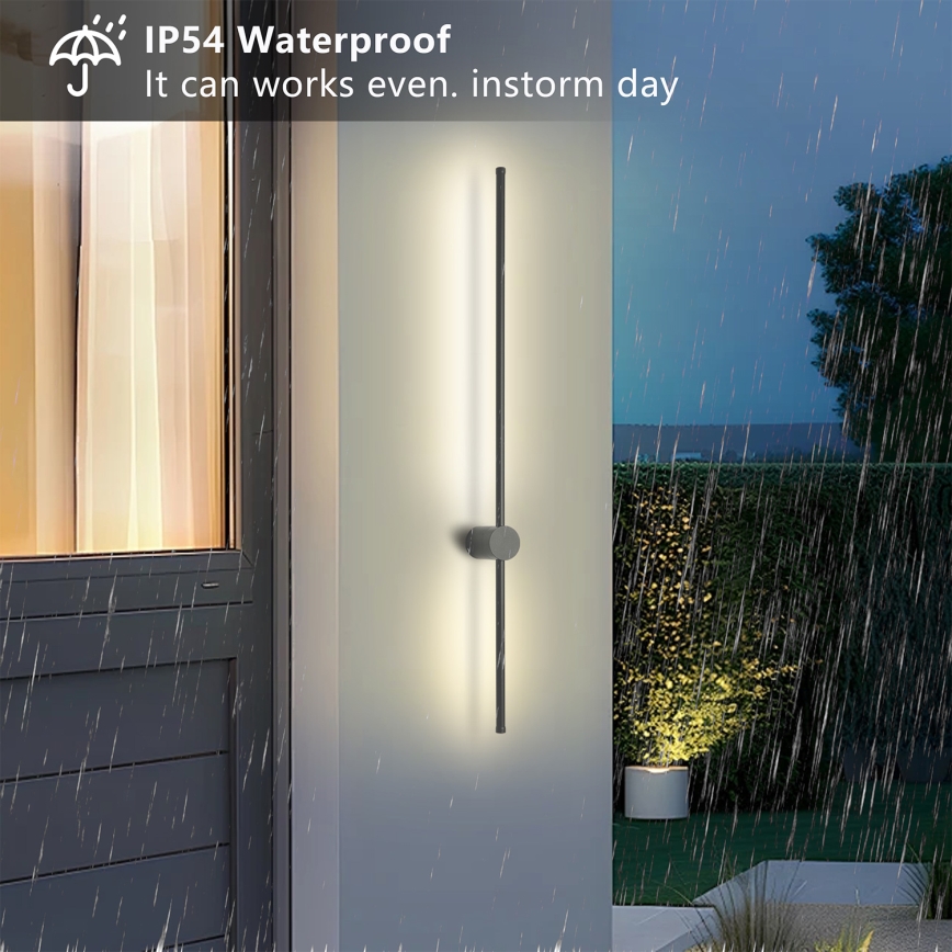 Brilagi - LED vonkajšie nástenné svietidlo AURA LED/20W/230V 4000K IP54 97 cm antracit CRI 90