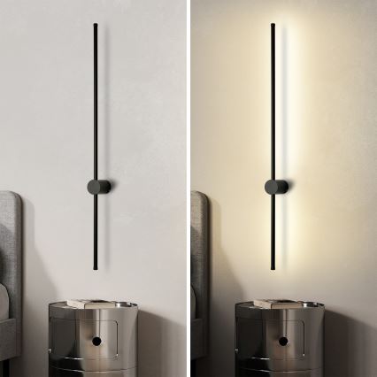 Brilagi - LED vonkajšie nástenné svietidlo AURA LED/20W/230V 4000K IP54 97 cm čierne CRI 90