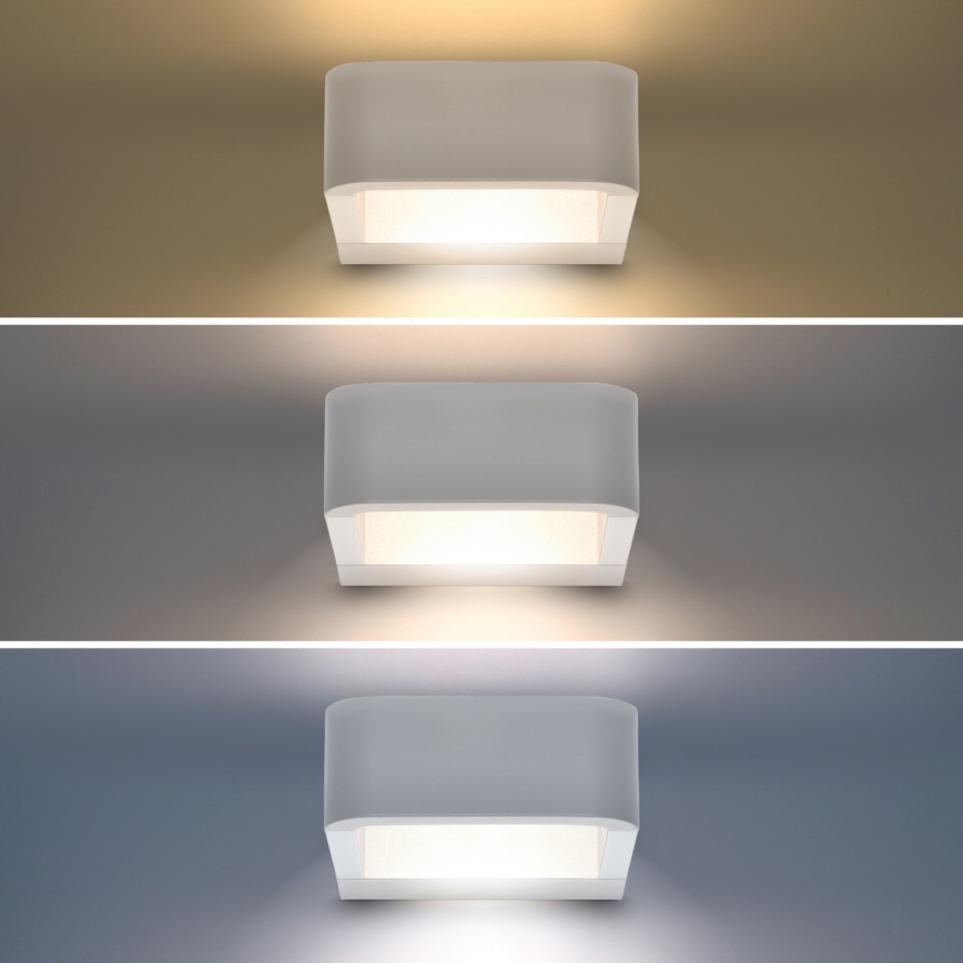 Brilagi - LED Vonkajšie nástenné svietidlo BARI LED/7W/230V 3000/4000/6000K biela IP54