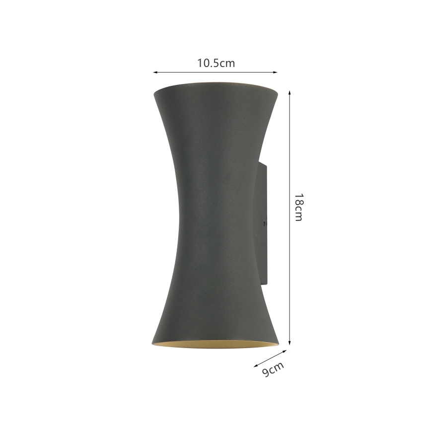 Brilagi - LED vonkajšie nástenné svietidlo BICON LED/10W/230V antracit IP44