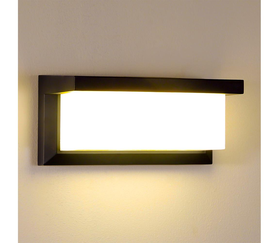 Brilagi Brilagi - LED Vonkajšie nástenné svietidlo BRICKY LED/12W/230V čierna IP54 