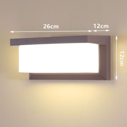 Brilagi - LED vonkajšie nástenné svietidlo BRICKY LED/12W/230V hnedá IP54