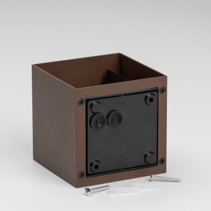 BRILAGI - LED Vonkajšie nástenné svietidlo CUBE LED/6W/230V hnedé IP54