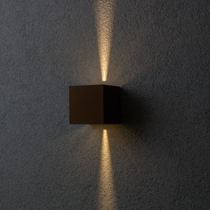 BRILAGI - LED Vonkajšie nástenné svietidlo CUBE LED/6W/230V hnedé IP54