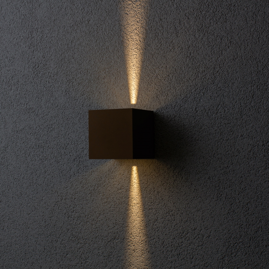 BRILAGI - LED Vonkajšie nástenné svietidlo CUBE LED/6W/230V hnedé IP54