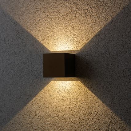 BRILAGI - LED Vonkajšie nástenné svietidlo CUBE LED/6W/230V hnedé IP54