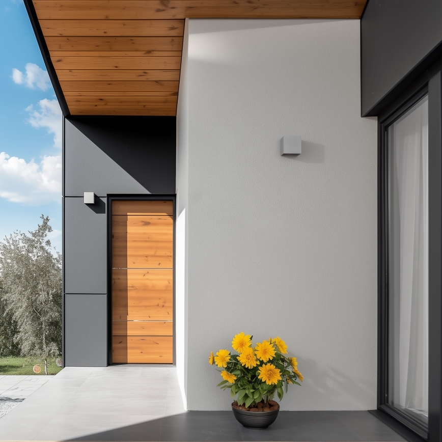 Brilagi - LED Vonkajšie nástenné svietidlo CUBE LED/6W/230V šedá IP54