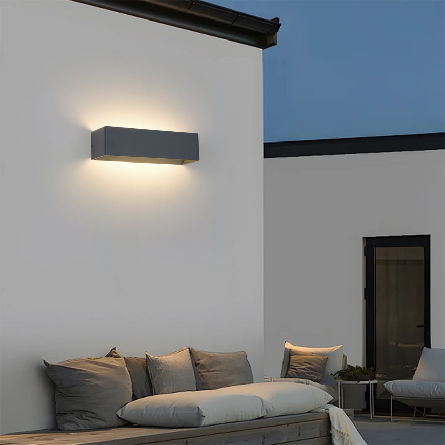 Brilagi - LED vonkajšie nástenné svietidlo DONNANI LED/12W/230V 30 cm antracit IP44