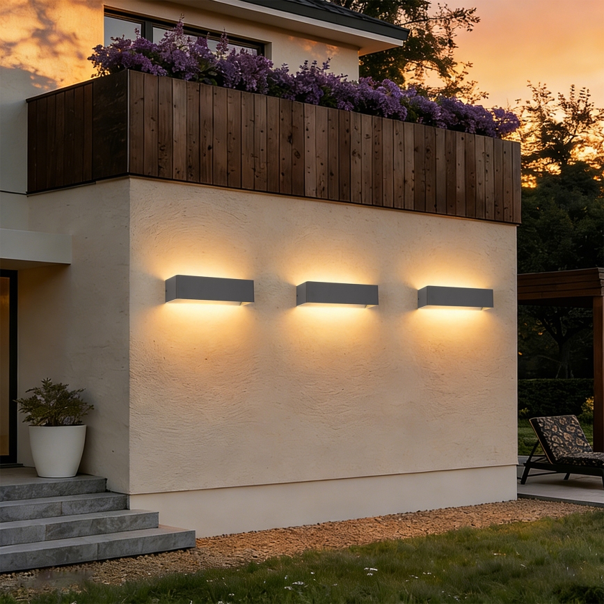 Brilagi - LED vonkajšie nástenné svietidlo DONNANI LED/12W/230V 30 cm antracit IP44