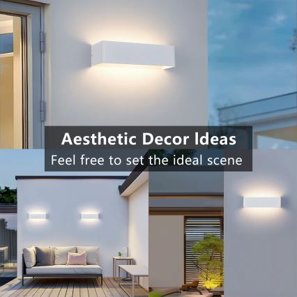 Brilagi - LED vonkajšie nástenné svietidlo DONNANI LED/12W/230V 30 cm biela IP44