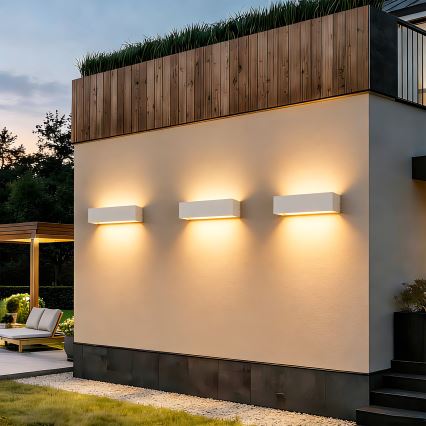 Brilagi - LED vonkajšie nástenné svietidlo DONNANI LED/12W/230V 30 cm biela IP44