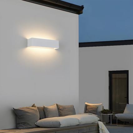 Brilagi - LED vonkajšie nástenné svietidlo DONNANI LED/12W/230V 30 cm biela IP44