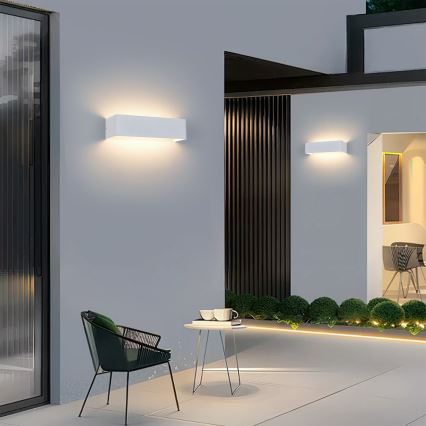 Brilagi - LED vonkajšie nástenné svietidlo DONNANI LED/12W/230V 30 cm biela IP44