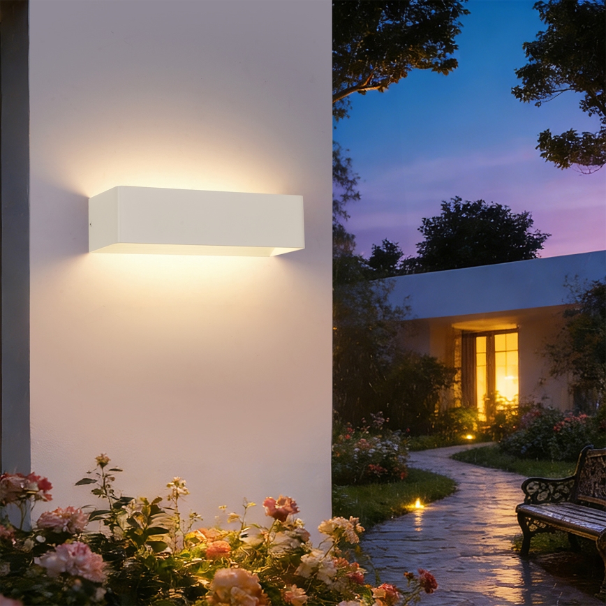Brilagi - LED vonkajšie nástenné svietidlo DONNANI LED/12W/230V 30 cm biela IP44