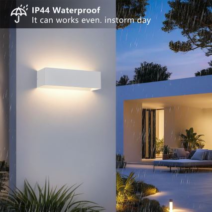 Brilagi - LED vonkajšie nástenné svietidlo DONNANI LED/12W/230V 30 cm biela IP44