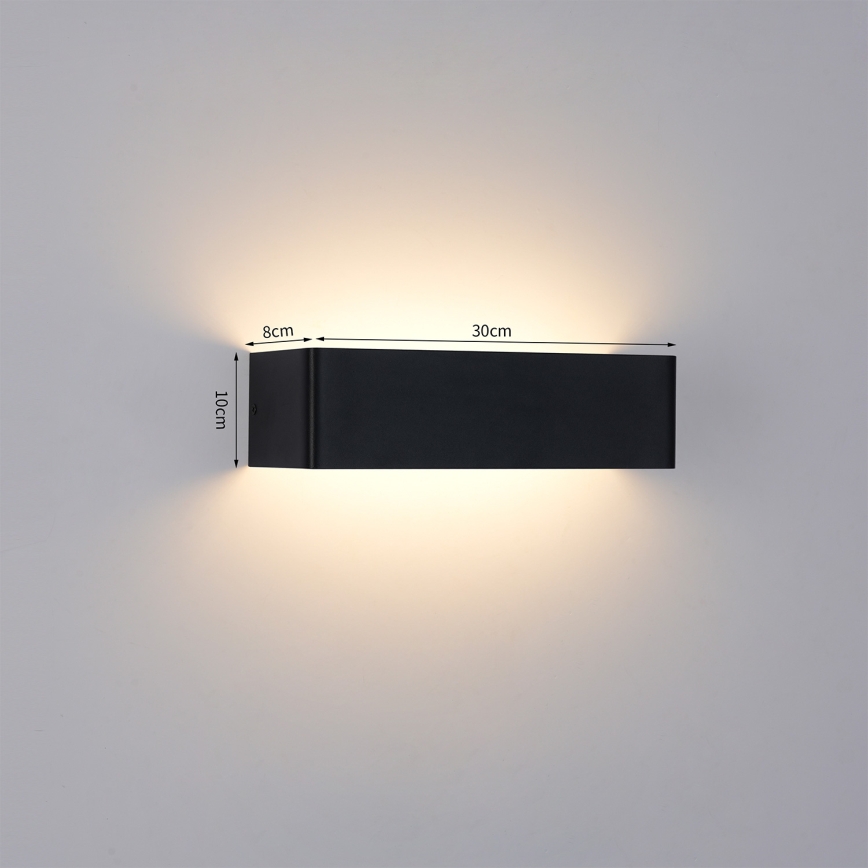 Brilagi - LED vonkajšie nástenné svietidlo DONNANI LED/12W/230V 30 cm čierne IP44