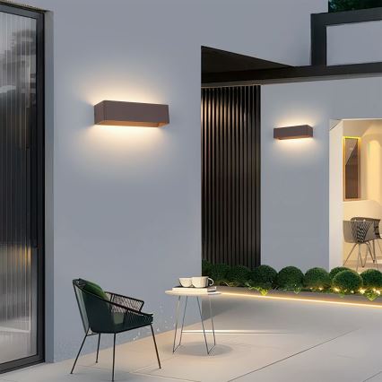 Brilagi - LED vonkajšie nástenné svietidlo DONNANI LED/12W/230V 30 cm hnedé IP44