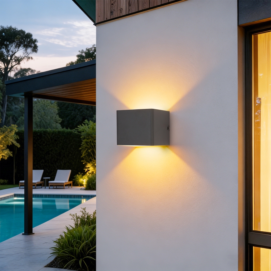 Brilagi - LED Vonkajšie nástenné svietidlo DONNANI LED/5W/230V 10 cm antracit IP44
