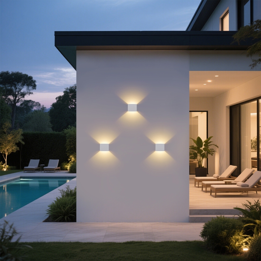 Brilagi - LED vonkajšie nástenné svietidlo DONNANI LED/5W/230V 10 cm biela IP44