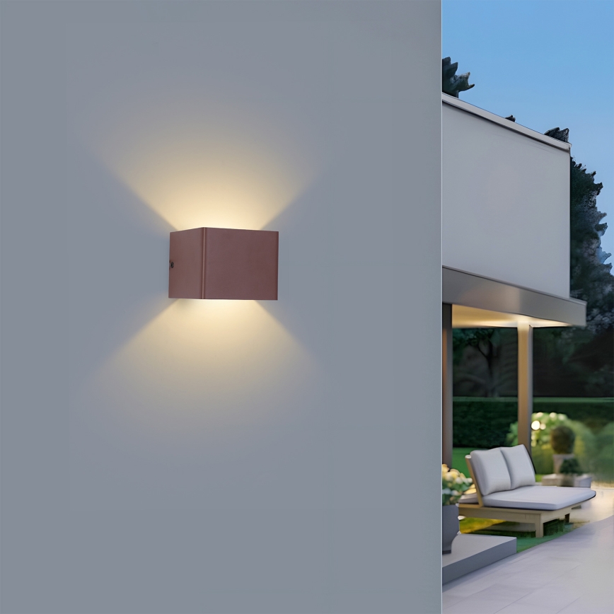 BRILAGI - LED Vonkajšie nástenné svietidlo DONNANI LED/5W/230V 10 cm hnedé IP44