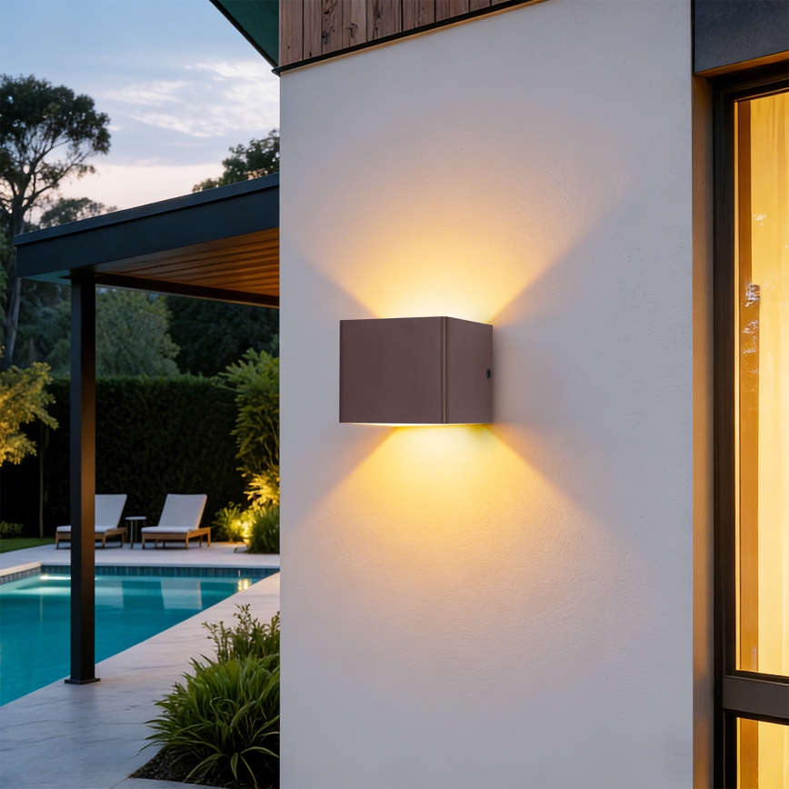 BRILAGI - LED Vonkajšie nástenné svietidlo DONNANI LED/5W/230V 10 cm hnedé IP44